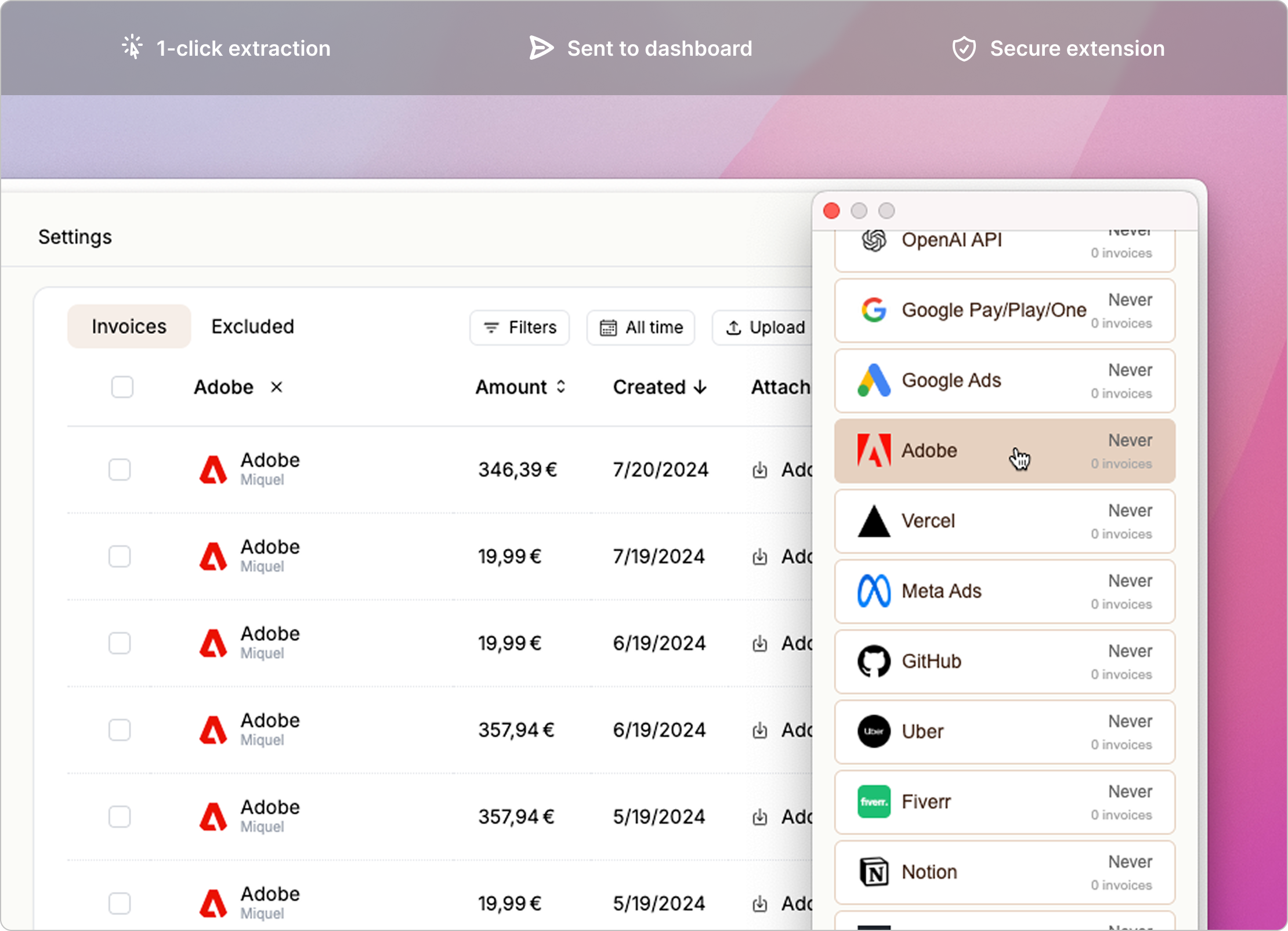 Online Portals Integration - Desktop