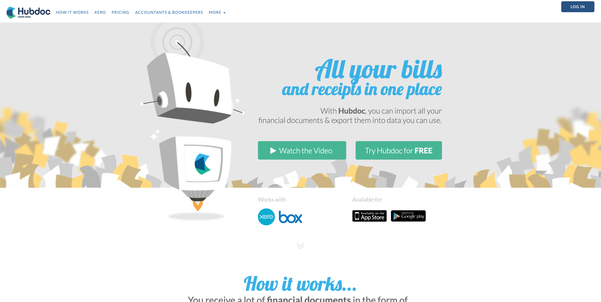 Hubdoc dashboard interface